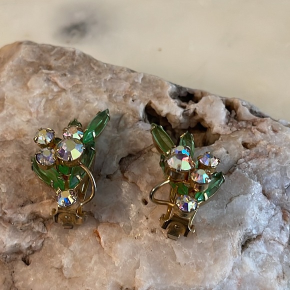 Lime Green Clip On Earrings - Picture 7 of 8